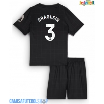 Camisa de time de futebol Tottenham Hotspur Radu Dragusin #3 Replicas 2º Equipamento Infantil 2025-26 Manga Curta (+ Calças curtas)